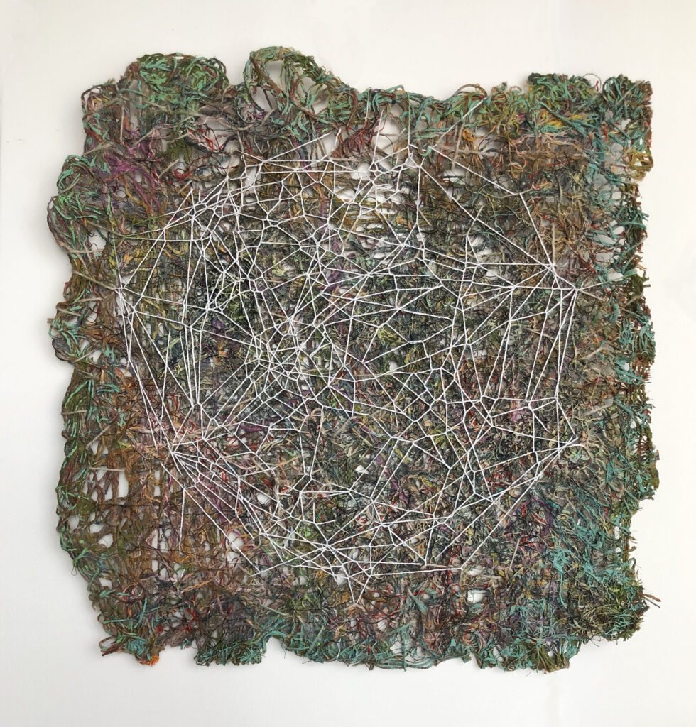 gobelin przestrzenny pt. PRZESTRZEŃ A (50x50) len